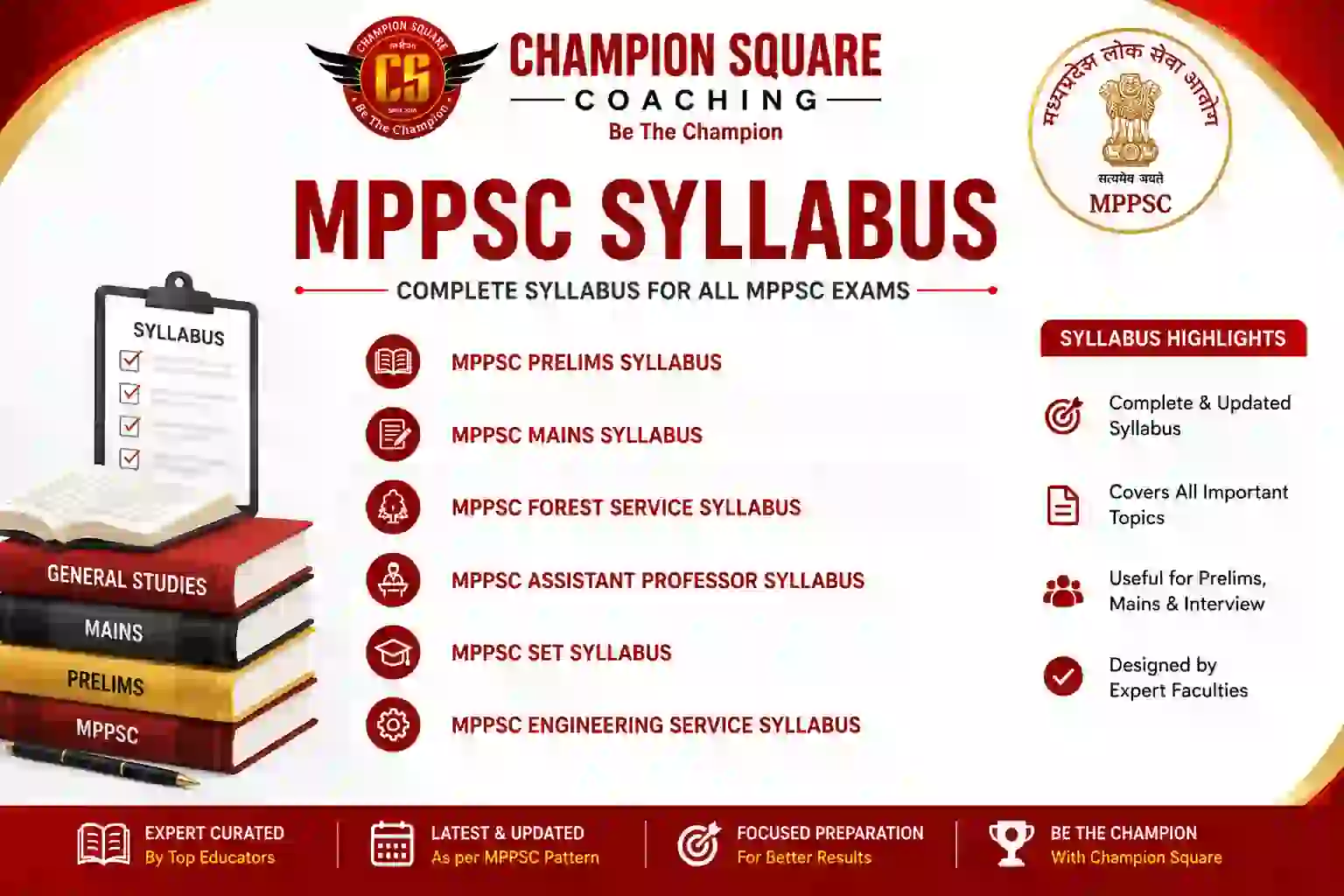 MPPSC Syllabus for Prelims and Mains - Champion Square Indore